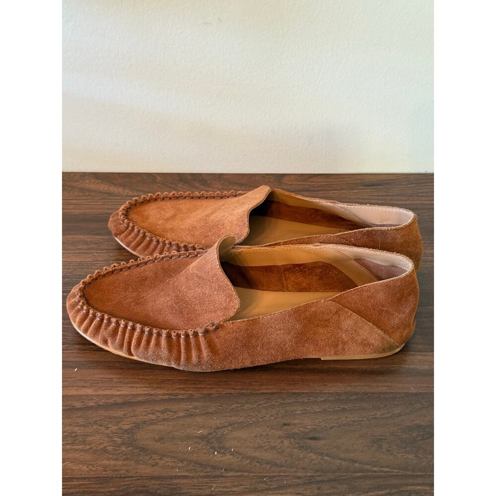 Flattered Bon Bon Loafer in Cognac Suede Crafted in Spain Sz 40 EUC - Picture 3 of 8
